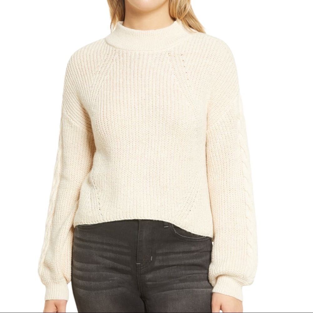 Nwt BP Cable Knit Balloon Sleeve Sweater - Picture 1 of 14